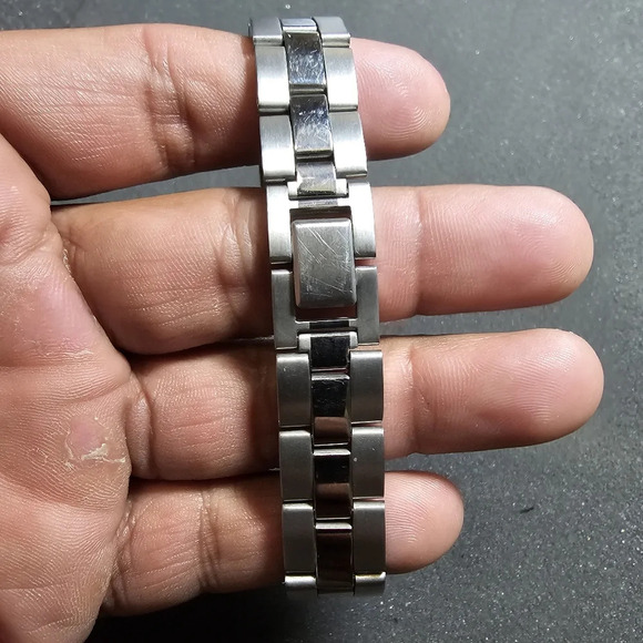 TFX By Bulova Ladies Quartz Watch Silver Tone Rectangle Date Just Dial Working s - Picture 7 of 10